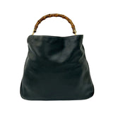 Gucci Handbag leather black Bamboo