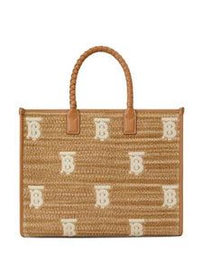 Luxury Burberry Freya Medium Tote Bag Beige