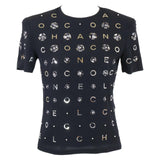 Chanel Camellia & Icon Pearl Silk T-shirt