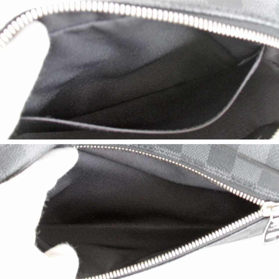 Louis Vuitton Pochette Kasai Clutch Bag Damier Graphite Canvas