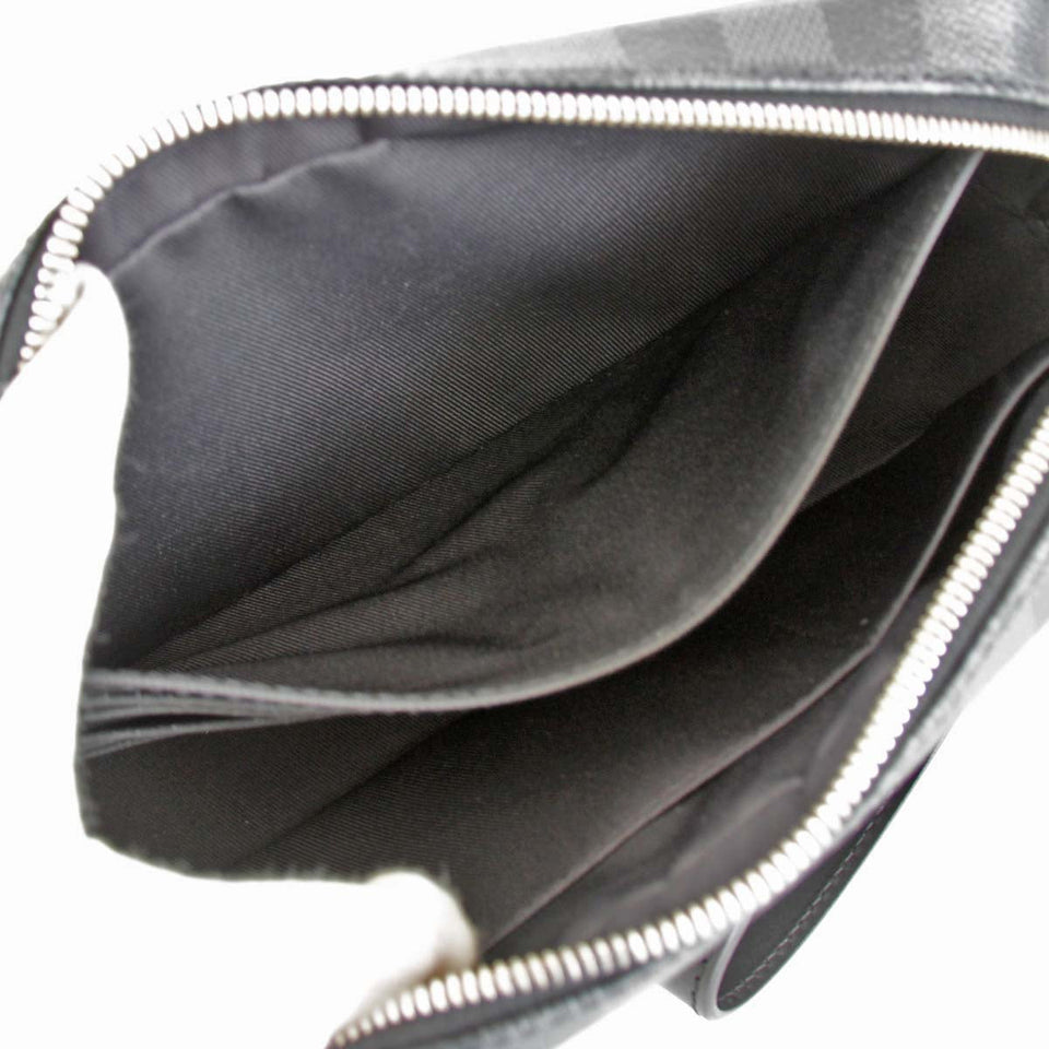 Louis Vuitton Pochette Kasai Clutch Bag Damier Graphite Canvas