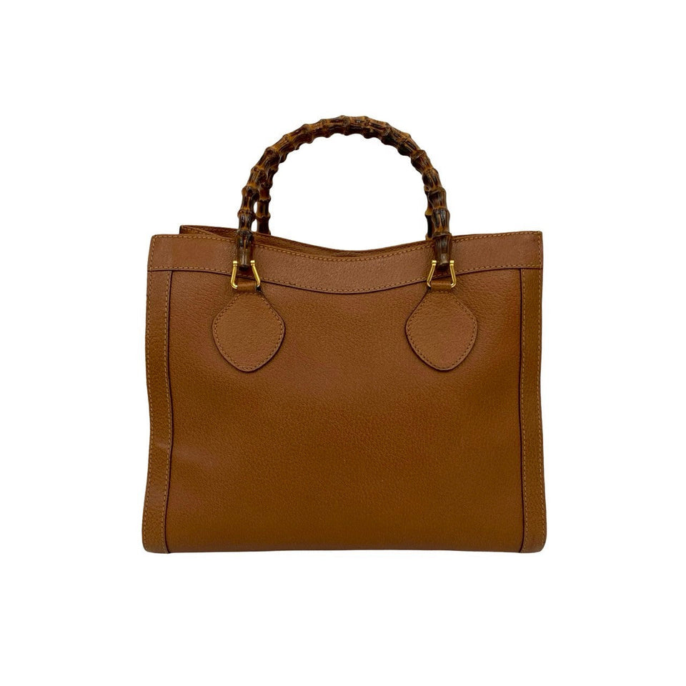 Gucci Handbag leather Brown Bamboo