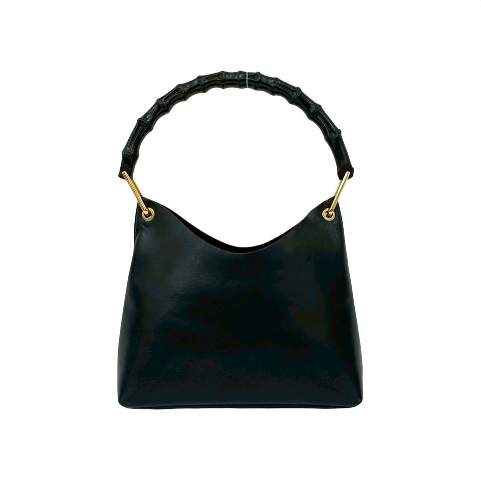 Gucci Handbag leather black Bamboo