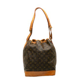 Louis Vuitton Monogram Noe Shoulder Bag Brown PVC Leather Louis Vuitton