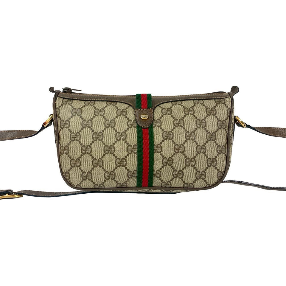 Gucci Shoulder Bag leather Brown Sherry line
