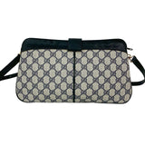 Gucci Shoulder Bag leather Navy Sherry line