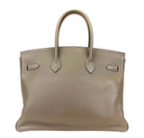 HermesBirkin 35 Etoupe Taupe Bag PHW