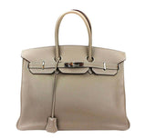HermesBirkin 35 Etoupe Taupe Bag PHW
