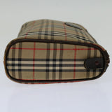 Luxury BurberrySs Nova Check Clutch Bag Canvas Beige Auth 69517
