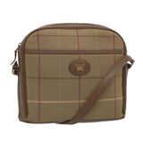 Luxury BurberrySs Nova Check Shoulder Bag Canvas Beige Auth 69572
