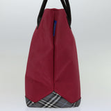 Luxury BurberrySs Blue Label Tote Bag Nylon Red Auth 69693