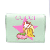 Gucci Bifold Wallet 701009 leather Emerald Bananya Women