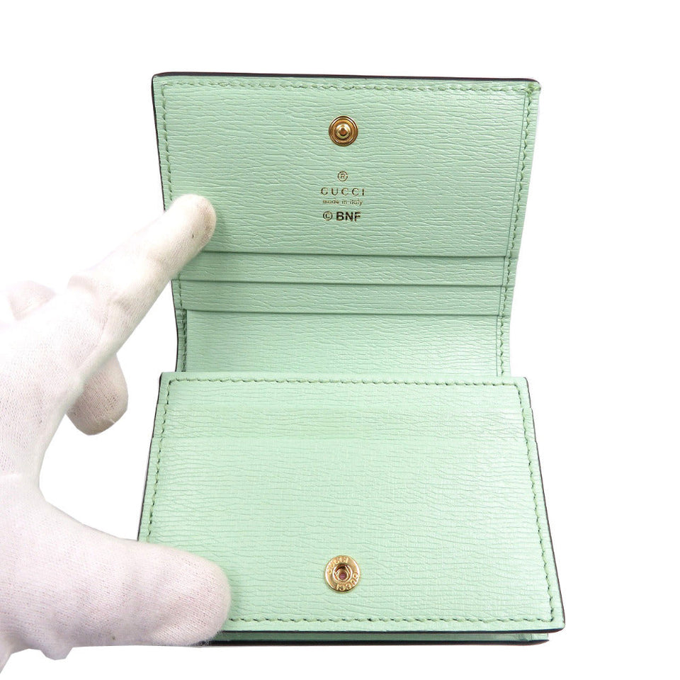 Gucci Bifold Wallet 701009 leather Emerald Bananya Women