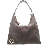 Gucci Shoulder Bag 257070 leather Brown Lovely Guccisima Women