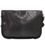 Gucci Shoulder Bag 201732 PVC coated canvas black GG implementation Messenger bag mens