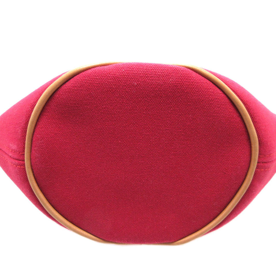 Hermes Pouch canvas Rouge viv Parmir Women