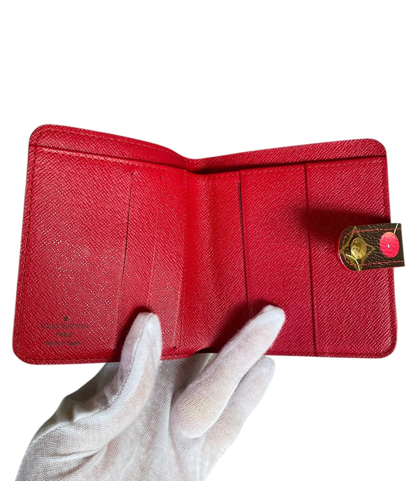 Louis Vuitton x Takashi Murakami 2005 Monogram Cherry Compact Zippy Wallet