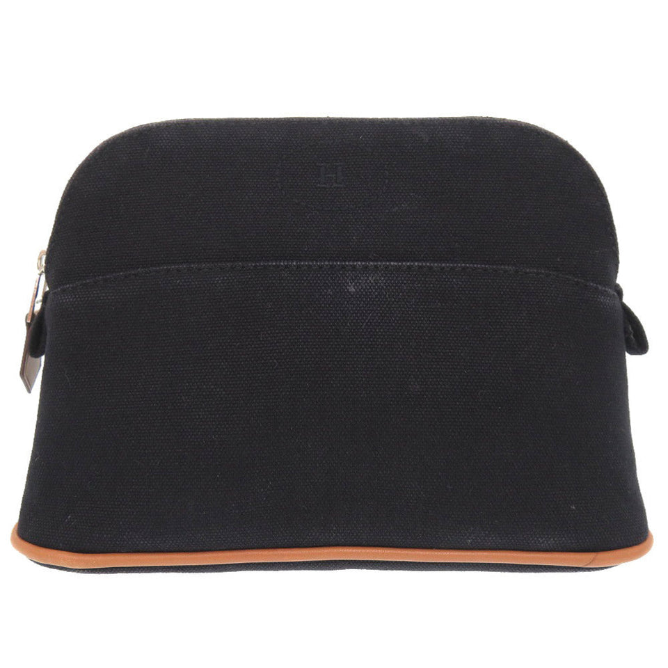 Hermes Pouch canvas black Bored pouch 20 Women