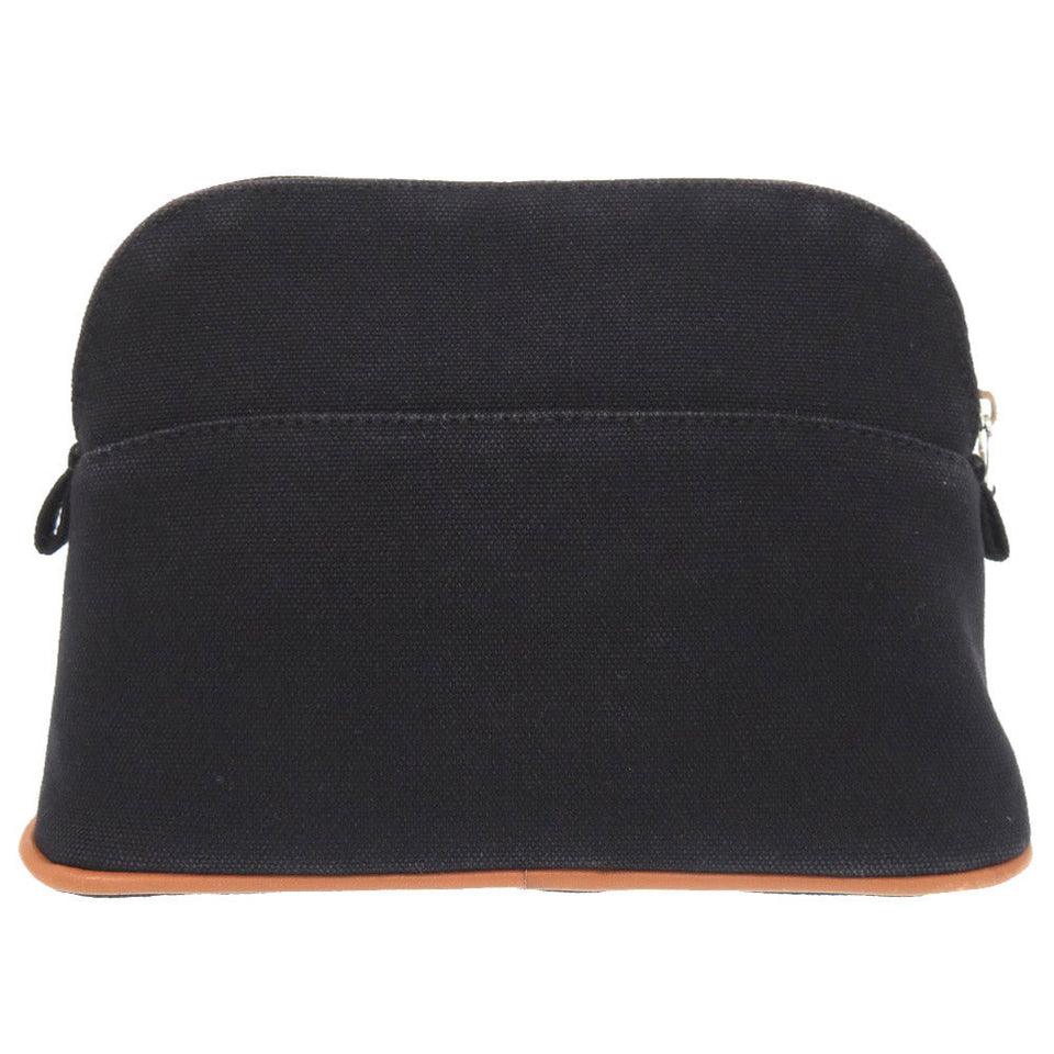 Hermes Pouch canvas black Bored pouch 20 Women