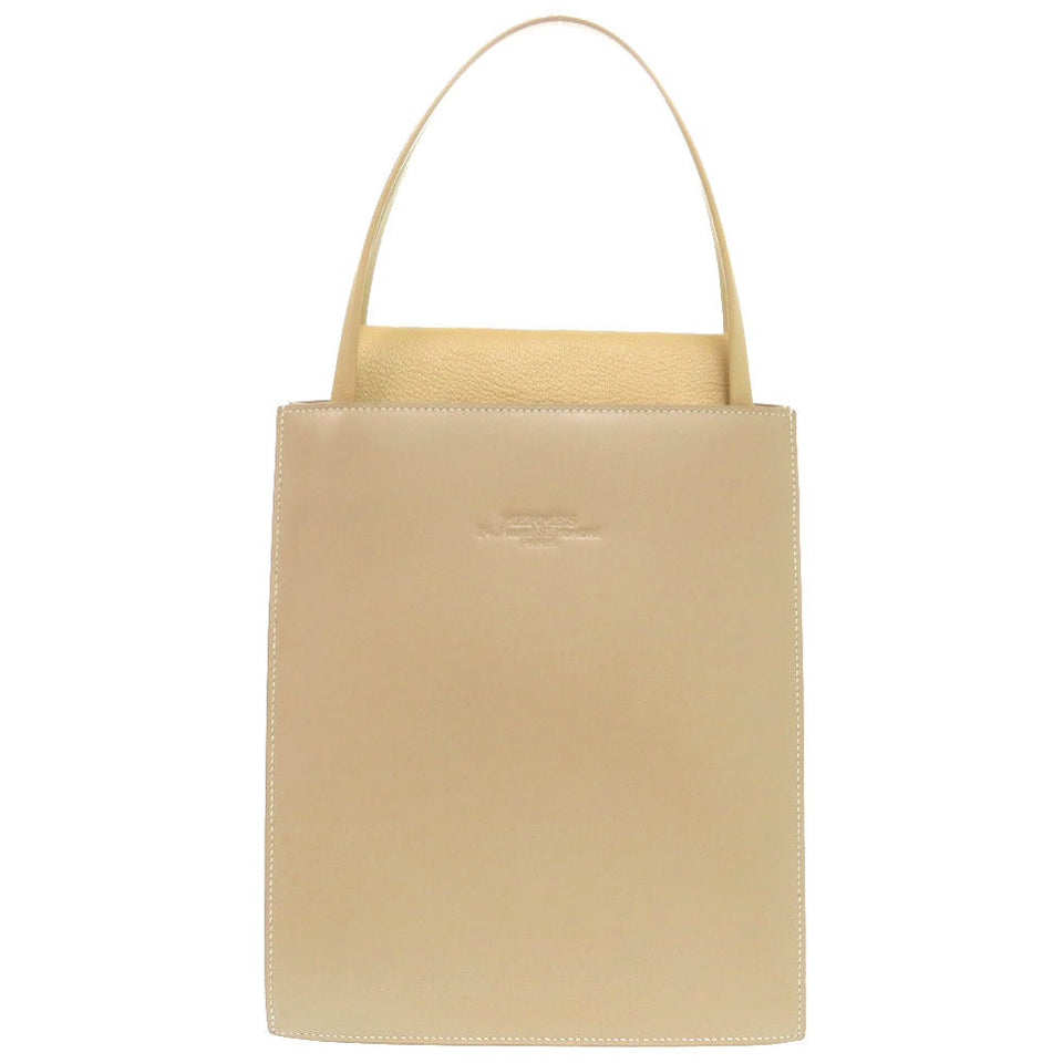 Hermes Tote Bag Box calf, chevre beige Lucy MM Women