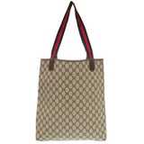 Gucci Tote Bag 39 002 4487 PVC beige Old Gucci Shelly GG mens