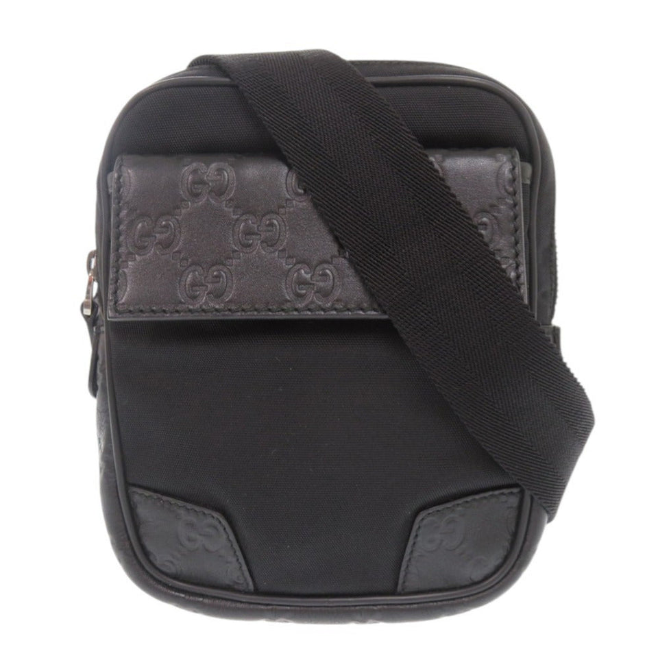 Gucci Waist bag 161823 Nylon, Leather black Guccisima