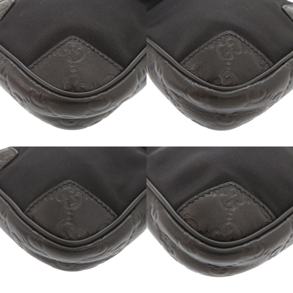 Gucci Waist bag 161823 Nylon, Leather black Guccisima