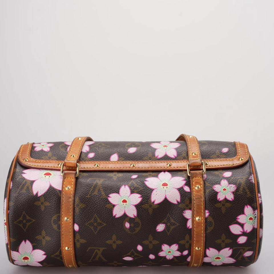 Louis Vuitton Vintage Papillon Handbag Limited Edition Cherry Blossom Monogram