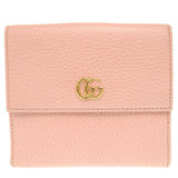Gucci Bifold Wallet 456122 leather pink GG Marmont Women