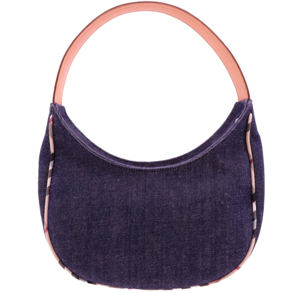 Burberry Shoulder Bag denim Navy Nova Check Women
