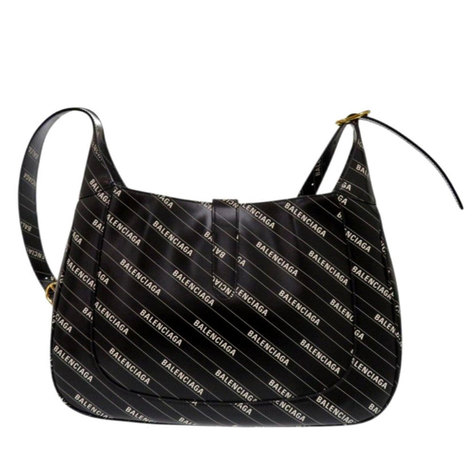 Gucci Shoulder Bag 636712 leather black The Hacker Project Balenciaga Collaboration Jackie 1961