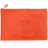 Hermes Pouch cotton Orange Yachting GM Women
