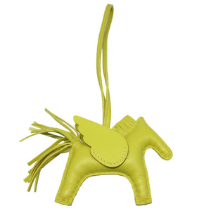 Hermes key ring Anemiro lime Bag charm Rodeo Pegasus PM Women
