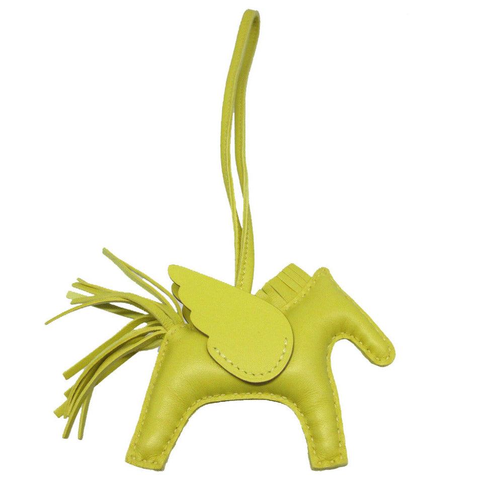 Hermes key ring Anemiro lime Bag charm Rodeo Pegasus PM Women