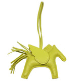 Hermes key ring Anemiro lime Bag charm Rodeo Pegasus PM Women