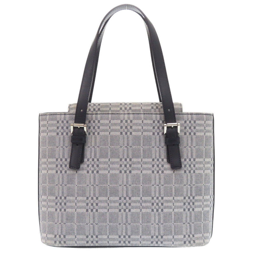 Burberry Handbag Canvas, Leather gray Women