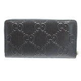 Gucci Long Wallet Purse 625558 GG canvas black Zip Around Double G Women(Unisex)