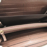 Gucci Long Wallet Purse 658634 GG Supreme, Leather beige Zip Around Bamboo Diana unisex(Unisex)