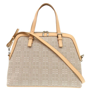 Burberry Handbag Canvas, Leather beige Women