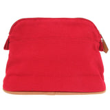 Hermes Pouch canvas Red Bored pouch 20 Women