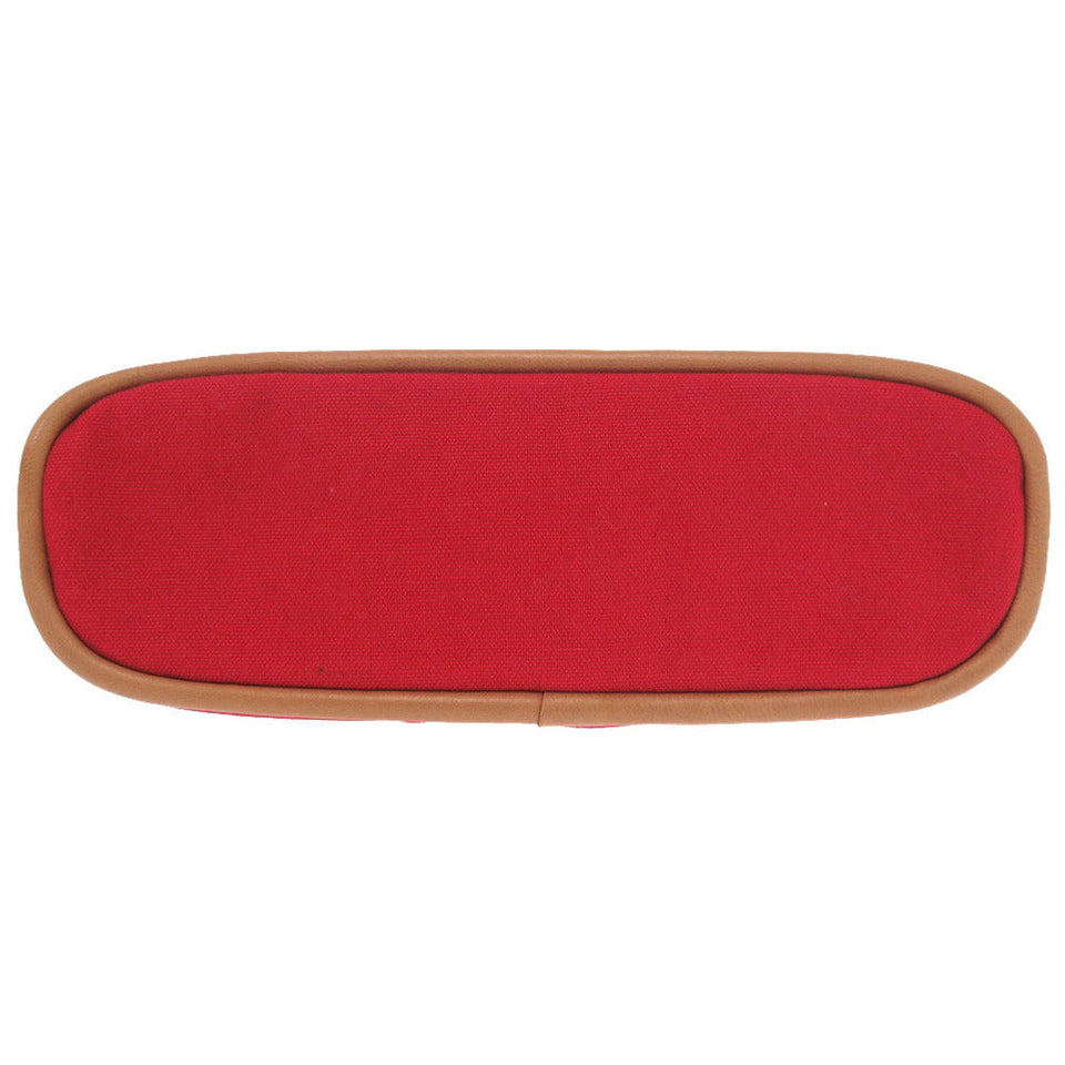 Hermes Pouch canvas Red Bored pouch 20 Women
