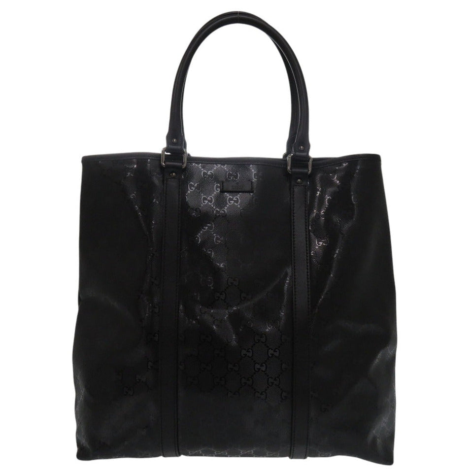 Gucci Tote Bag 223668 PVC black GG implementation mens