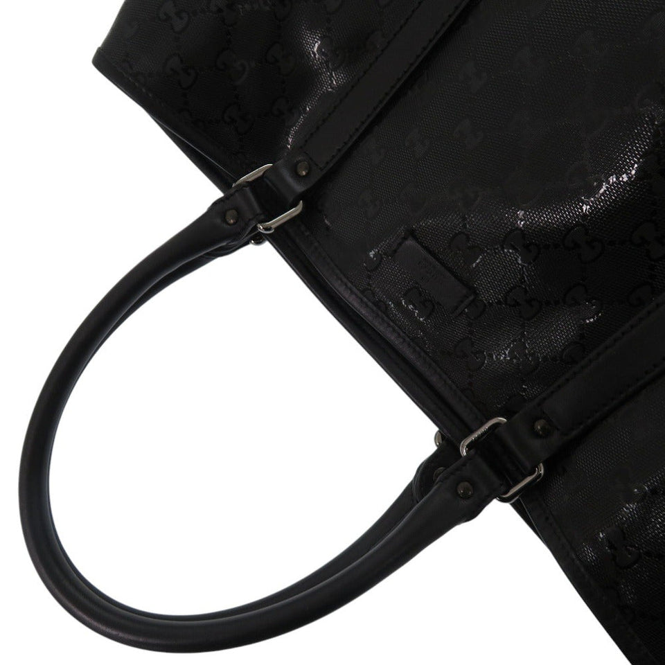 Gucci Tote Bag 223668 PVC black GG implementation mens