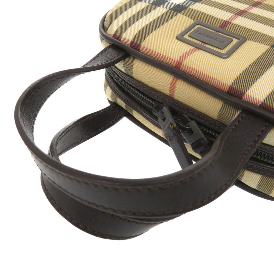 Burberry Handbag PVC coated canvas, leather beige Nova Check Women