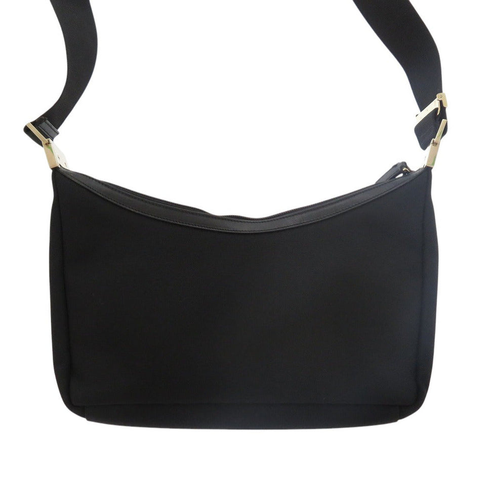 Gucci Shoulder Bag canvas black logo Women