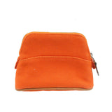 Hermes Pouch Cotton, Leather Orange Boride pouch mini mini Women
