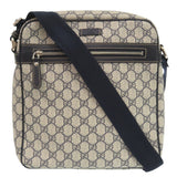 Gucci Shoulder Bag 201448 GG Supreme Canvas Navy unisex(Unisex)