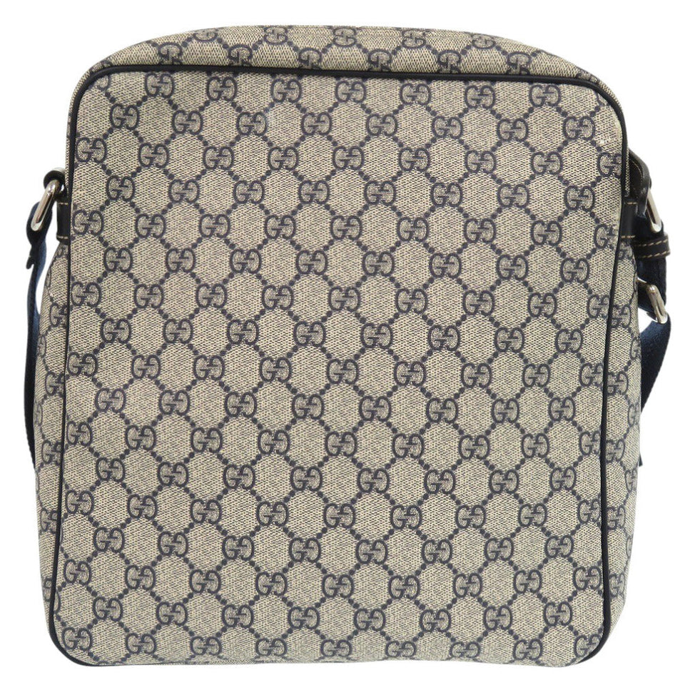 Gucci Shoulder Bag 201448 GG Supreme Canvas Navy unisex(Unisex)