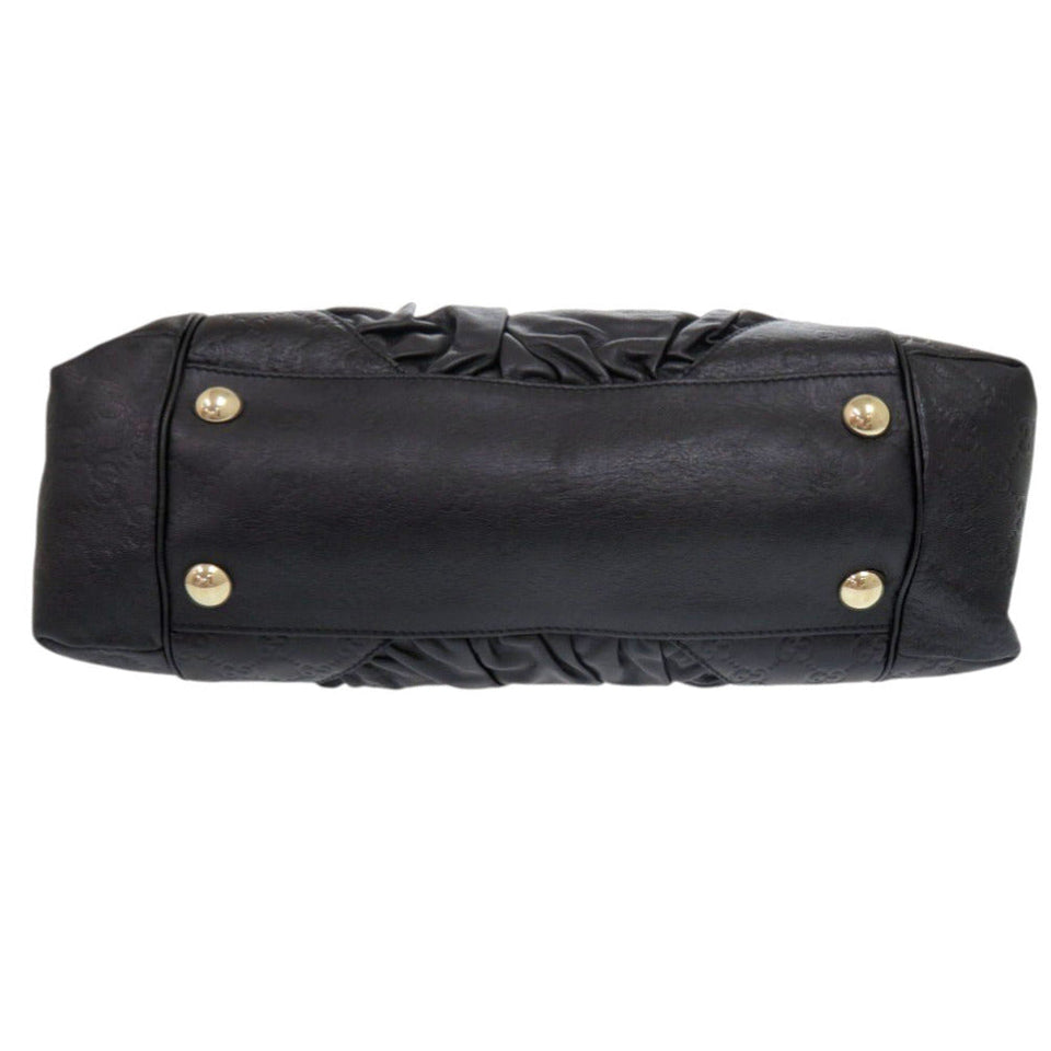 Gucci Tote Bag 257290 leather black Guccisima