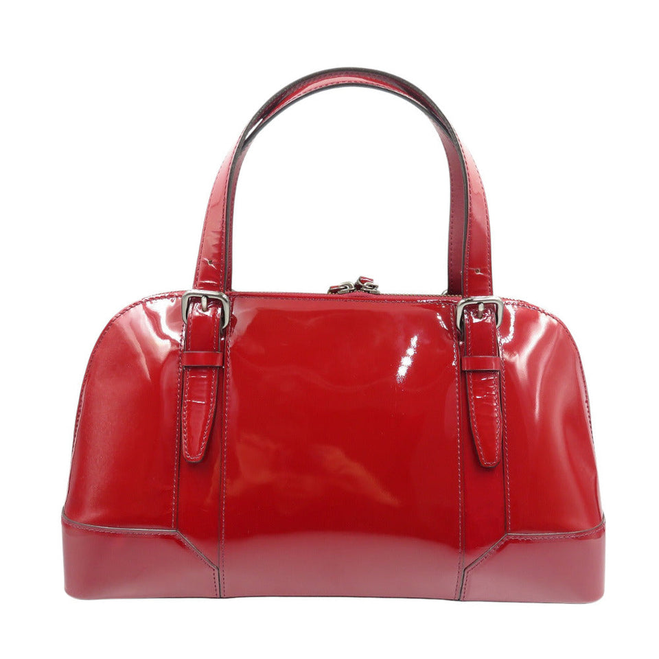 Burberry Tote Bag Patent leather Bordeaux Women
